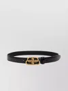 Balenciaga Crocodile Texture Belt With Gold-tone Interlocking Buckle