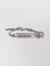 Balenciaga Adjustable Length Chain Link Bracelet In Silver