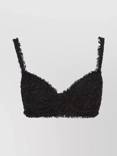 BALENCIAGA ADJUSTABLE STRAPS TEXTURED FABRIC TOP