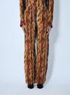 Balenciaga Straight Leg Trousers Elastic Waistband In Brown