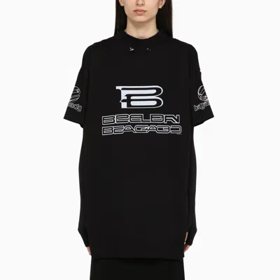 Balenciaga Washed Cotton T-shirt With Ai Generated Logo For Women