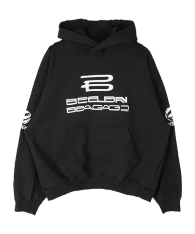 Balenciaga Ai Generated Hooded T-shirt In Black