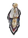 Balenciaga Ai Patterned Silk Twill Scarf In Multi