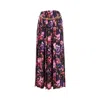 Balenciaga 'ai Purple Bouquet' Satin Long Skirt In Multi