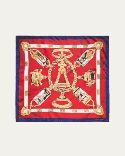 BALENCIAGA AI SQUARE SILK SCARF