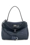 Balenciaga Women Air Force Blue Leather Small Rodeo Handbag In Blue