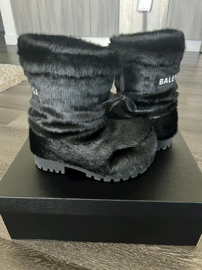 Balenciaga Alaska black mink fur Balenciaga Skiwear Alaska Low Boots | Saks Fifth Avenue main image 4