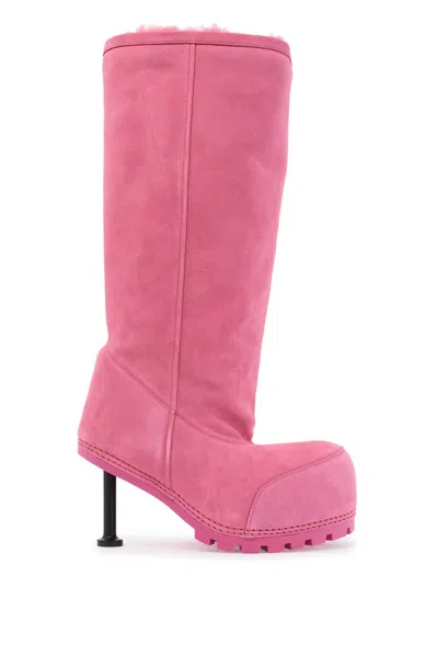 Balenciaga 'alaska Fur 90 Mm High In Pink