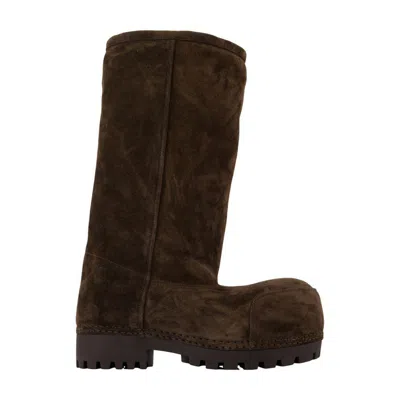 Balenciaga Alaska Fur Boots In Multi