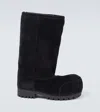 Balenciaga Men's Alaska Fur High Boot In Black In Black