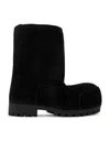 Balenciaga Women Alaska Faux-fur Low Boots In Black