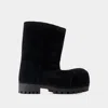 Balenciaga Flat Ankle Boots  Woman Color Black In Black