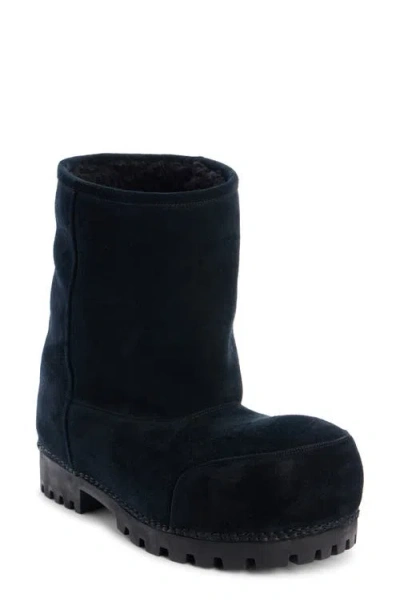 Balenciaga Alaska Low Suede Boots In Black