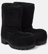 Balenciaga Women Alaska Faux-fur Low Boots In Black