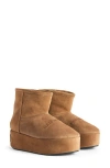 Balenciaga Alaska Platform Bootie In Brown