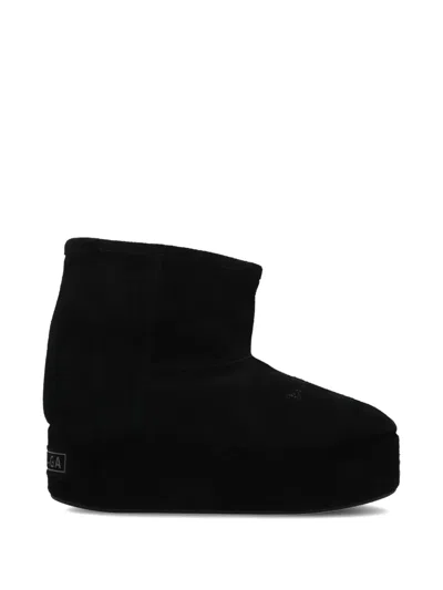 Balenciaga Suede Alaska Ankle Boots Platform Sole In Black