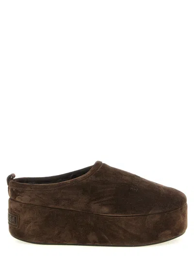 Balenciaga Alaska Platform Slipper In Brown