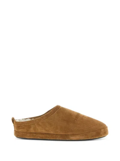 Balenciaga Alaska Slippers In Brown