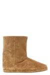Balenciaga Suede Ankle Boots Round Toe In Brown