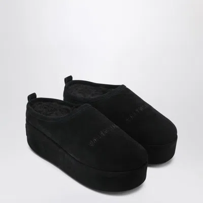 Balenciaga Alaska Soft Black Platform Clogs Women