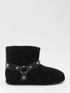 Balenciaga Soft Ankle Boot With Studs And Buckles In Black