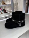Balenciaga Women Leather And Wool Alaska Soft Bootie Boots In Black