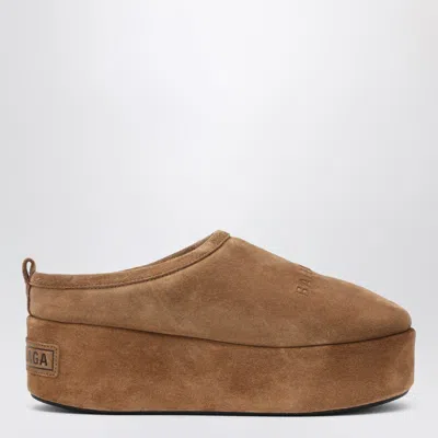 Balenciaga Alaska Soft Brown Platform Clogs