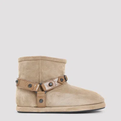 Balenciaga Alaska Soft Mini Boots In Nude & Neutrals