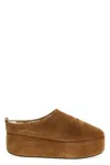 Balenciaga Women Camel Alaska Soft Platform Mules In Multi