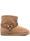 Balenciaga Alaska Soft Camel Ankle Boots In Brown