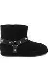 Balenciaga Women Leather And Wool Alaska Soft Bootie Boots In Black