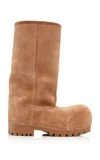 Balenciaga Alaska High Suede Boots In Tan