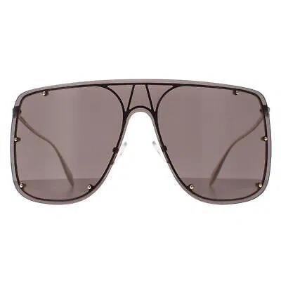 Pre-owned Balenciaga Alexander Mcqueen Sunglasses Am0313s 001 Gold Grey In Gray