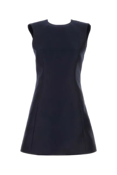 Balenciaga A-line Mini Dress In Blue