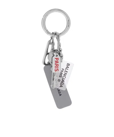 Balenciaga All Access Keychain In Silver