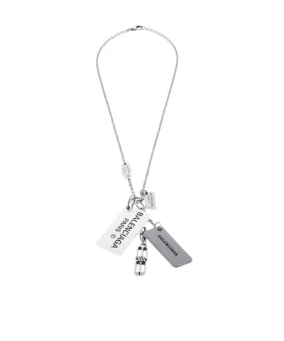 Balenciaga All Access Necklace In Silver