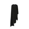 Balenciaga Asymmetric Cape-effect Satin-jersey Maxi Dress