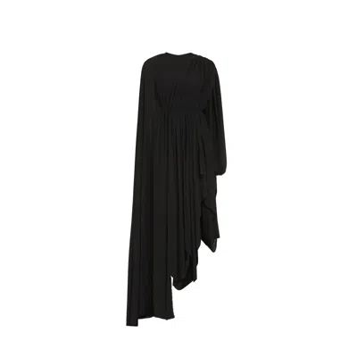 Balenciaga All In Crepe Dress Women In Black