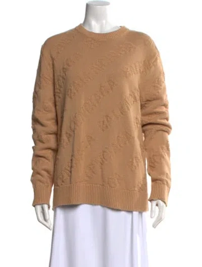 Pre-owned Balenciaga All Over Graphic Print Sweater In Neutral