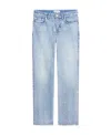 Balenciaga All-over Hole Detailed Low Waist Jeans In Blue