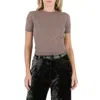 BALENCIAGA BALENCIAGA ALL-OVER LOGO CROPPED KNITTED TOP