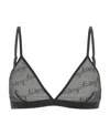 Balenciaga All-over Logo Embellished Triangle Bra In Black