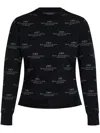 Balenciaga All-over Logo-print Jumper In Black