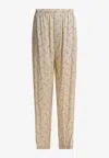 Balenciaga Relaxed Fit Trousers With Subtle All-over Print In Multi