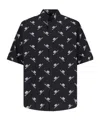 Balenciaga Boxy Short-sleeved Bb Shirt In Black