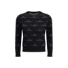 Balenciaga Furry All Over Mock-neck Logo Sweater