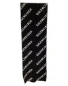 Balenciaga All Over Logo Wool Scarf (authentic Pre-loved) In Black