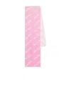Balenciaga All Over Macro Logo Scarf In Pink