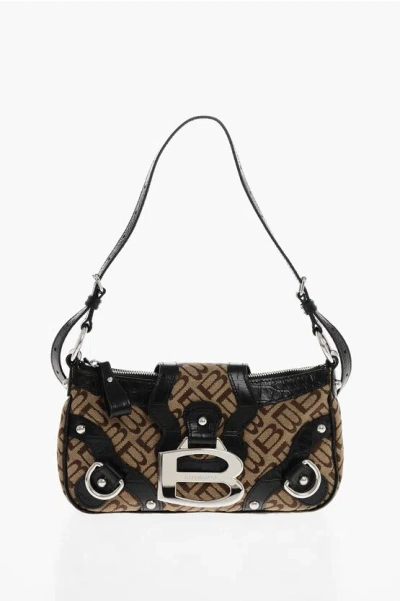 Balenciaga All-over Monogram Canvas Mini Bag With Leather Trims