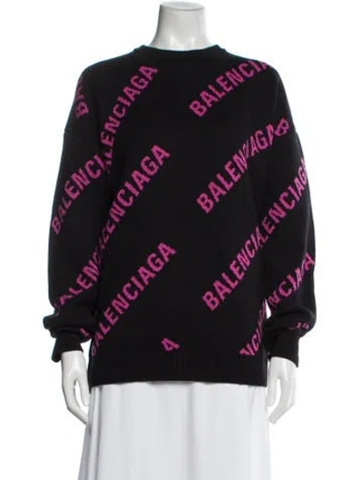 Pre-owned Balenciaga All Over Printed Sweater In Multi